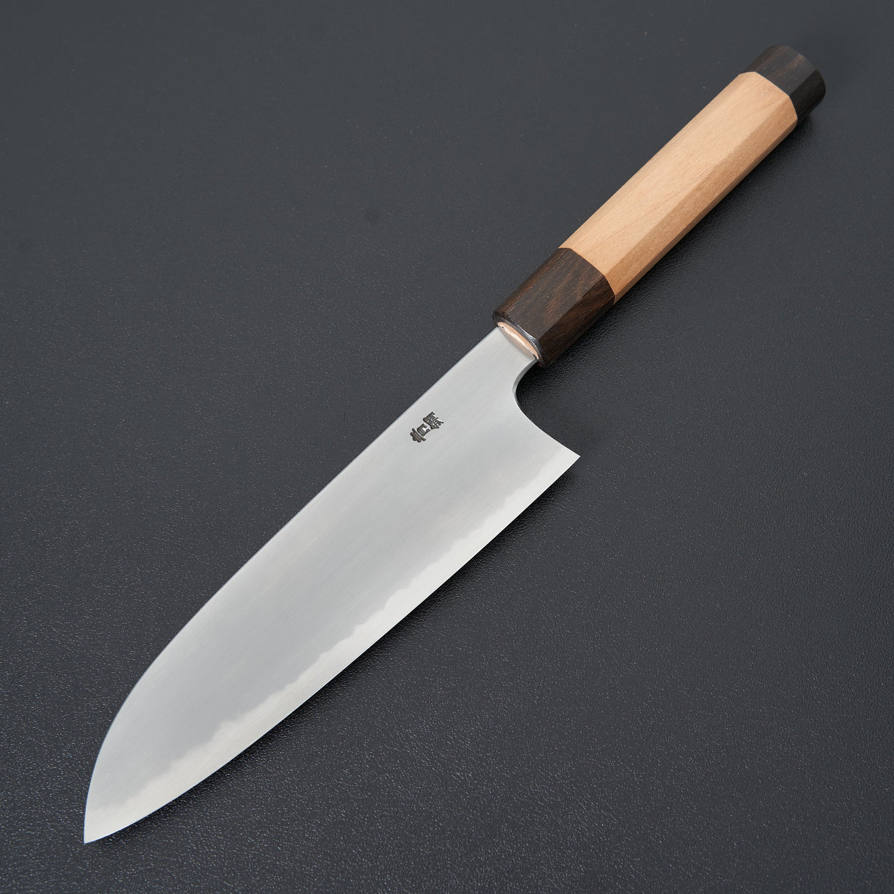 Hitohira Gorobei Rikichi Blue #2 Kasumi Santoku Cherry Wood Handle-Knife-Hitohira-Carbon Knife Co