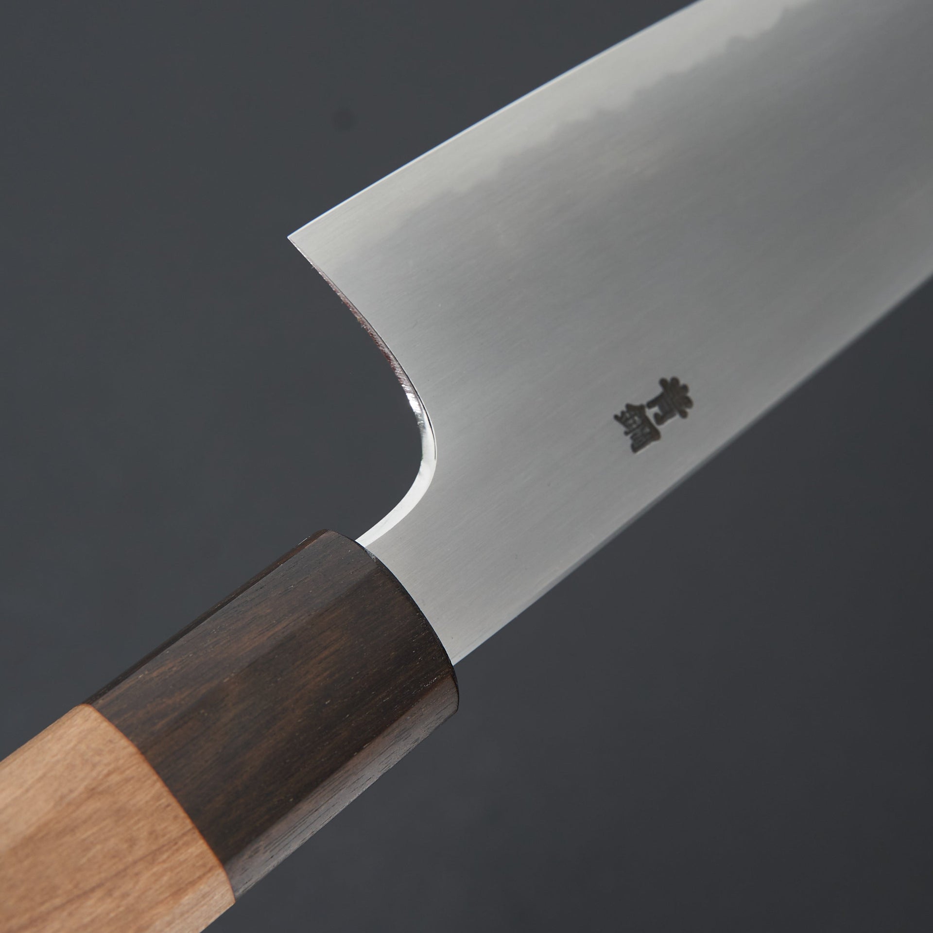 Hitohira Gorobei Rikichi Blue #2 Kasumi Santoku Cherry Wood Handle-Knife-Hitohira-Carbon Knife Co
