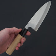 Hitohira Gorobei White #3 Deba 135mm Ho Wood Handle (D-Shape)-Knife-Hitohira-Carbon Knife Co