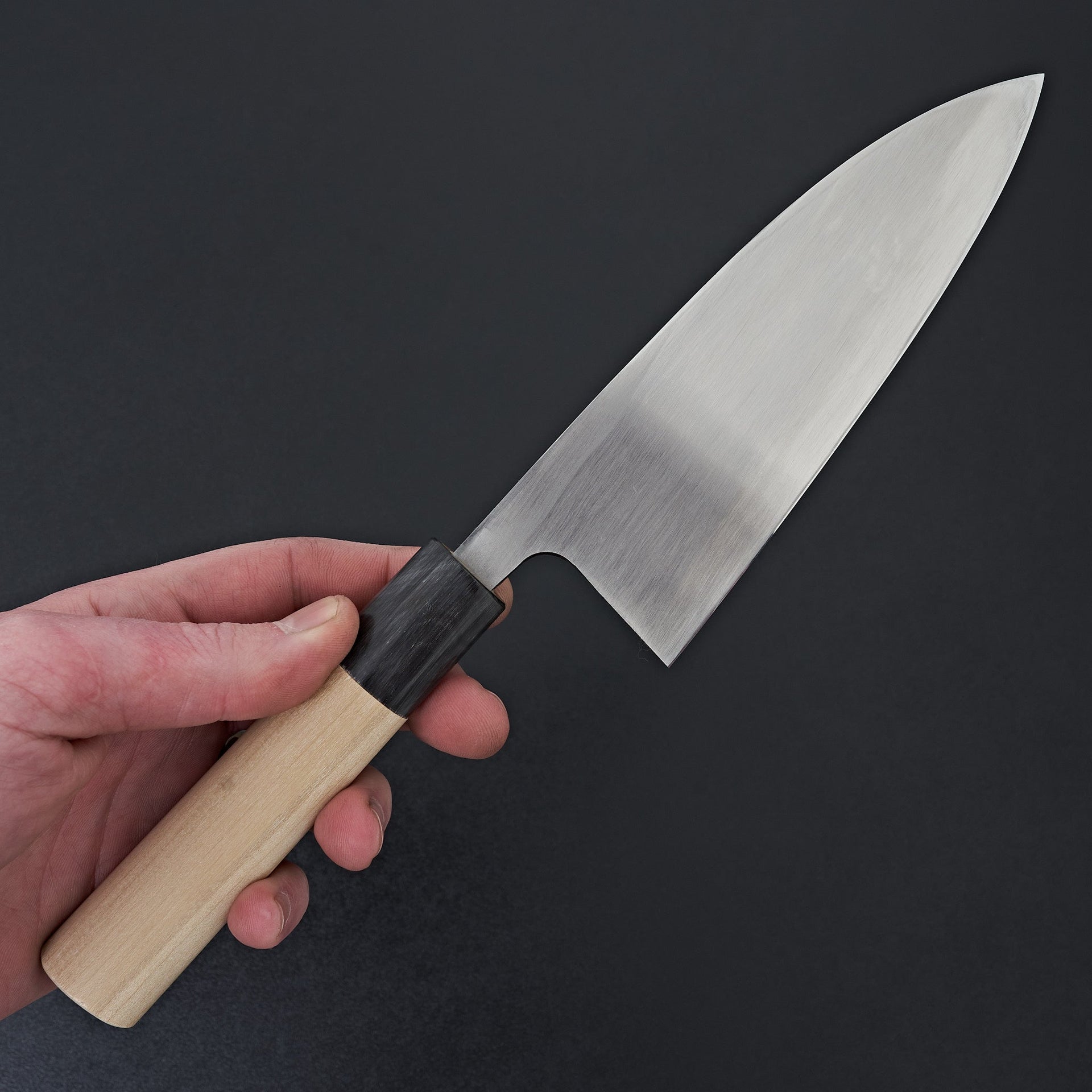 Hitohira Gorobei White #3 Left-Handed Deba 150mm Ho Wood Handle (D-Shape)-Knife-Hitohira-Carbon Knife Co
