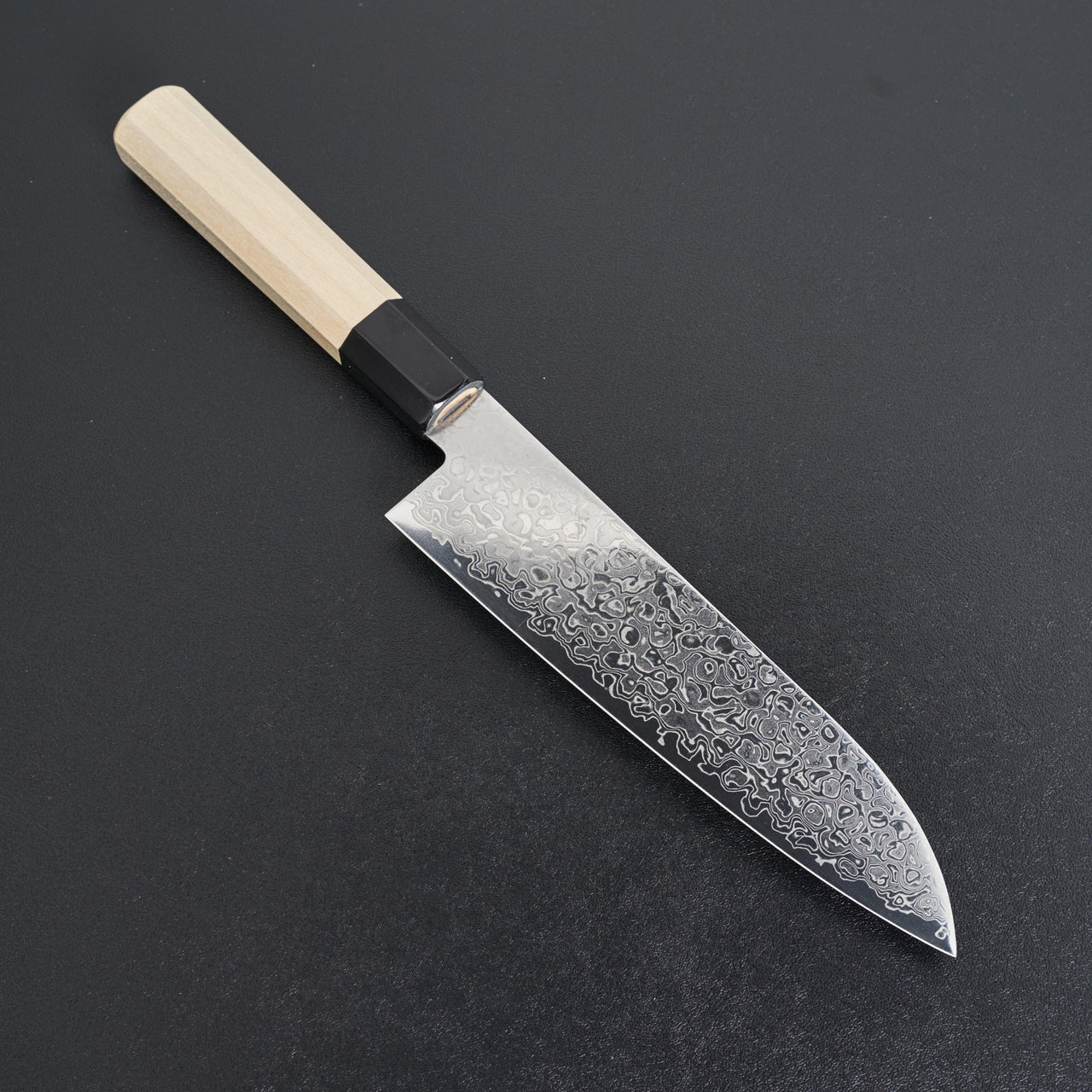 Hitohira HG Damascus Santoku 185mm Ho Wood Handle-Knife-Hitohira-Carbon Knife Co