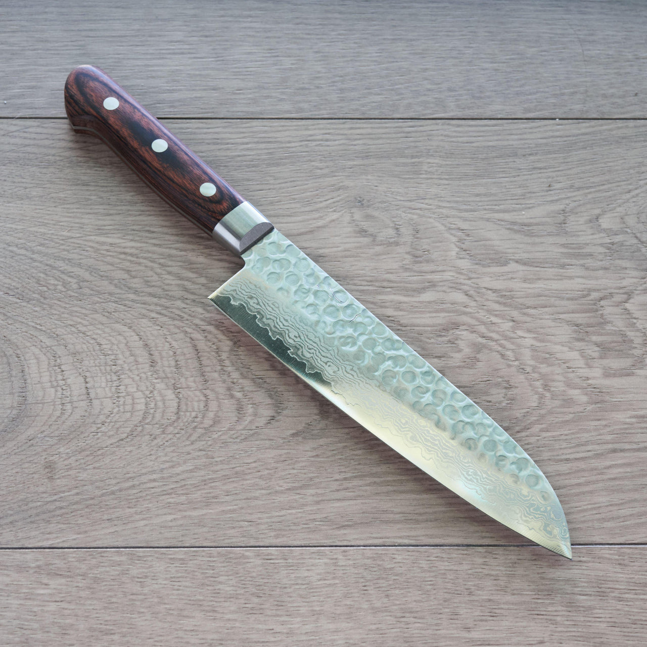 Hitohira HG Damascus Santoku 185mm-Knife-Hitohira-Carbon Knife Co