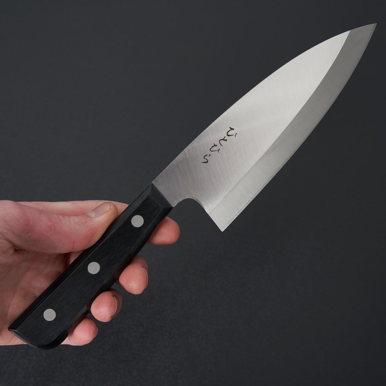 Hitohira Hiragana Deba 150mm Pakka Handle (No Bolster)-Knife-Hitohira-Carbon Knife Co
