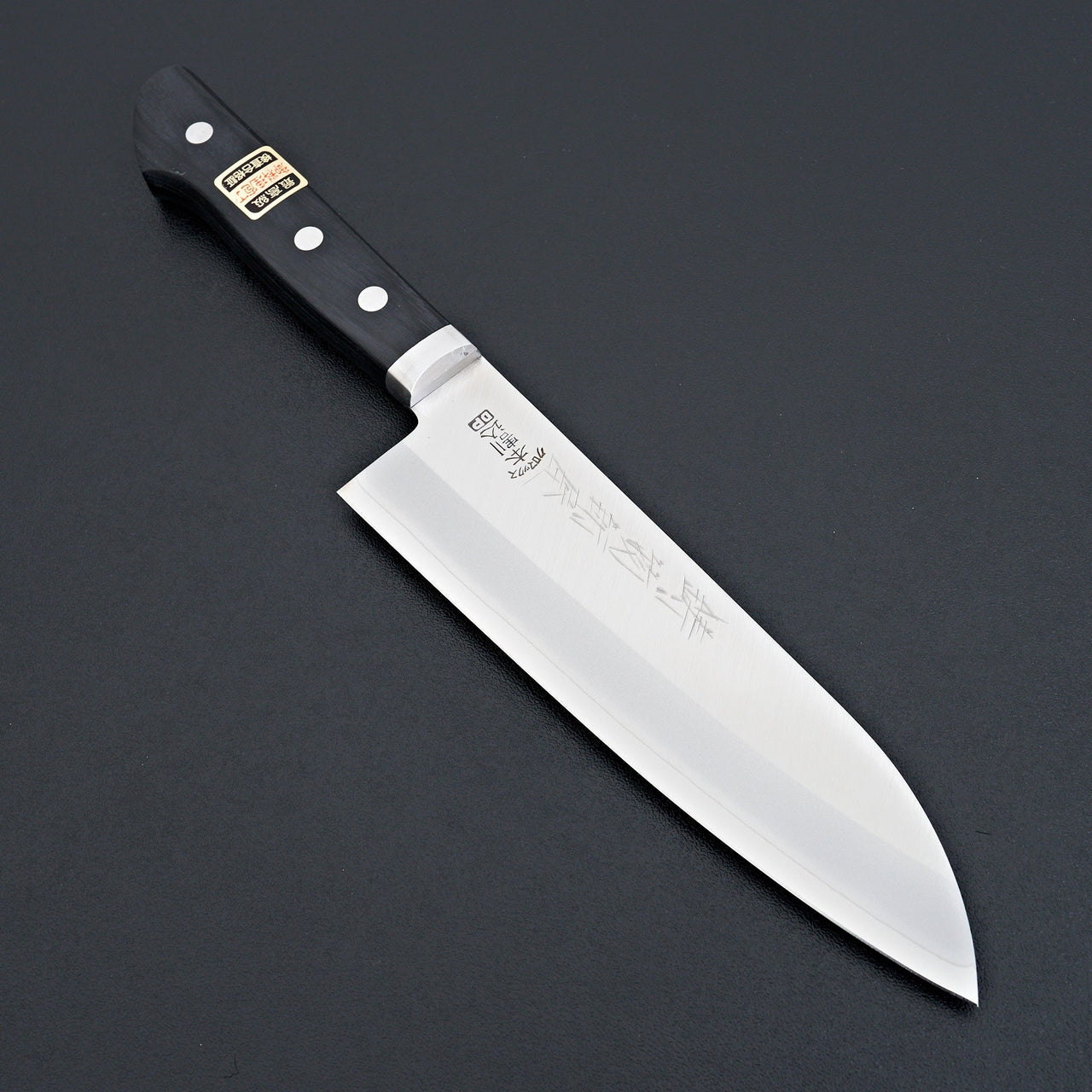 Hitohira Imojiya MZ Chromax Santoku 165mm Pakka Handle-Hitohira-Carbon Knife Co