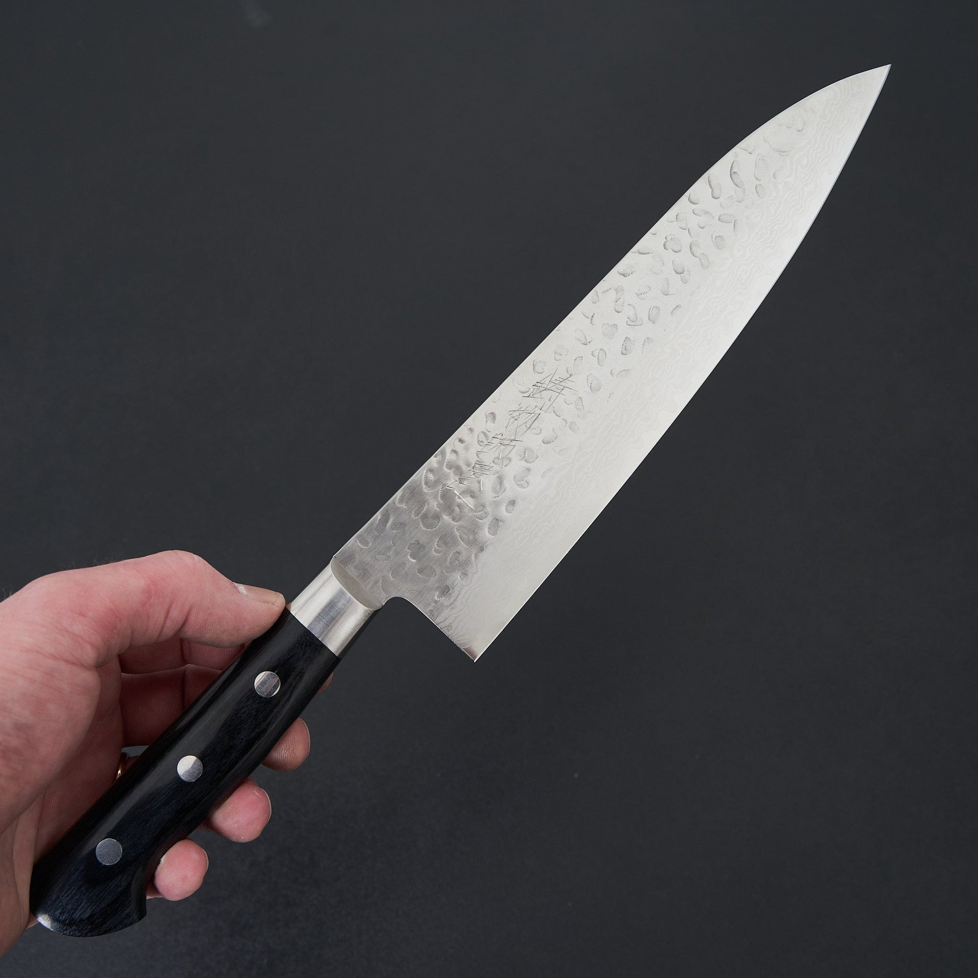 Hitohira Imojiya ST Tsuchime Damascus Gyuto 210mm Pakka Handle (Yo)-Hitohira-Carbon Knife Co