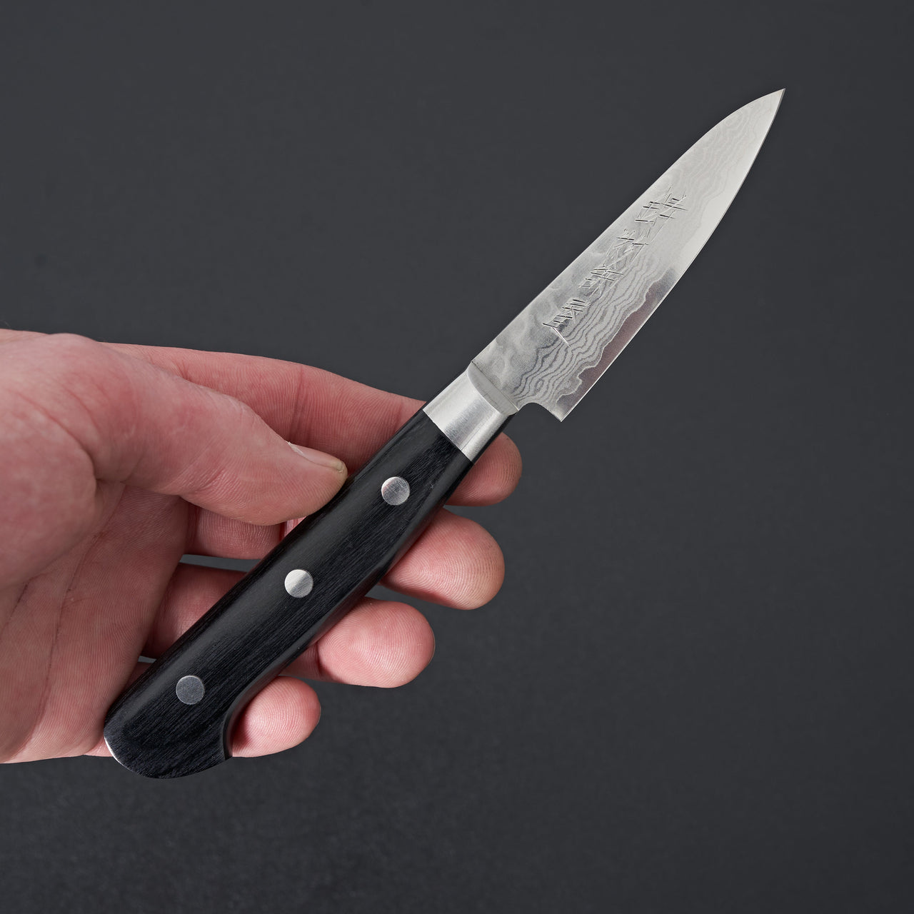 Hitohira Imojiya ST Tsuchime Damascus Paring Pakka Handle (Yo)-Knife-Hitohira-Carbon Knife Co