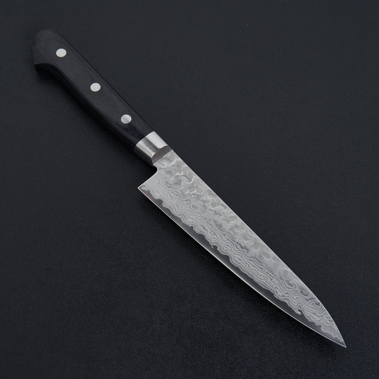 Hitohira Imojiya ST Tsuchime Damascus Petty 135mm Pakka Handle (Yo)-Knife-Hitohira-Carbon Knife Co