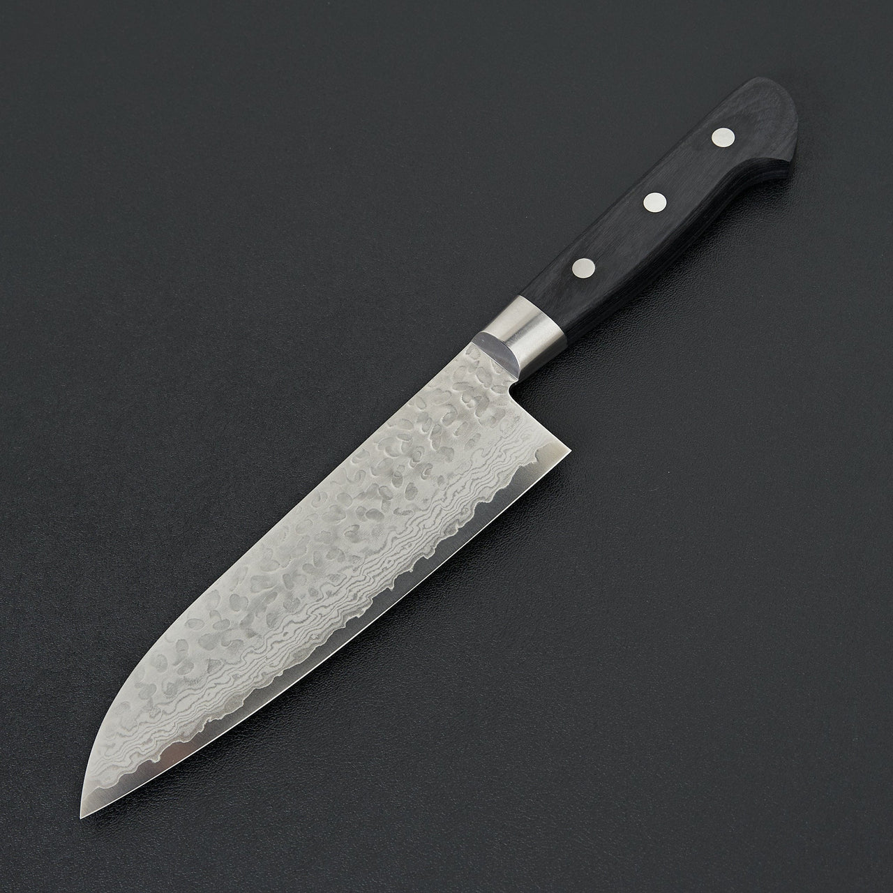Hitohira Imojiya ST Tsuchime Damascus Santoku Pakka Handle (Yo)-Hitohira-Carbon Knife Co