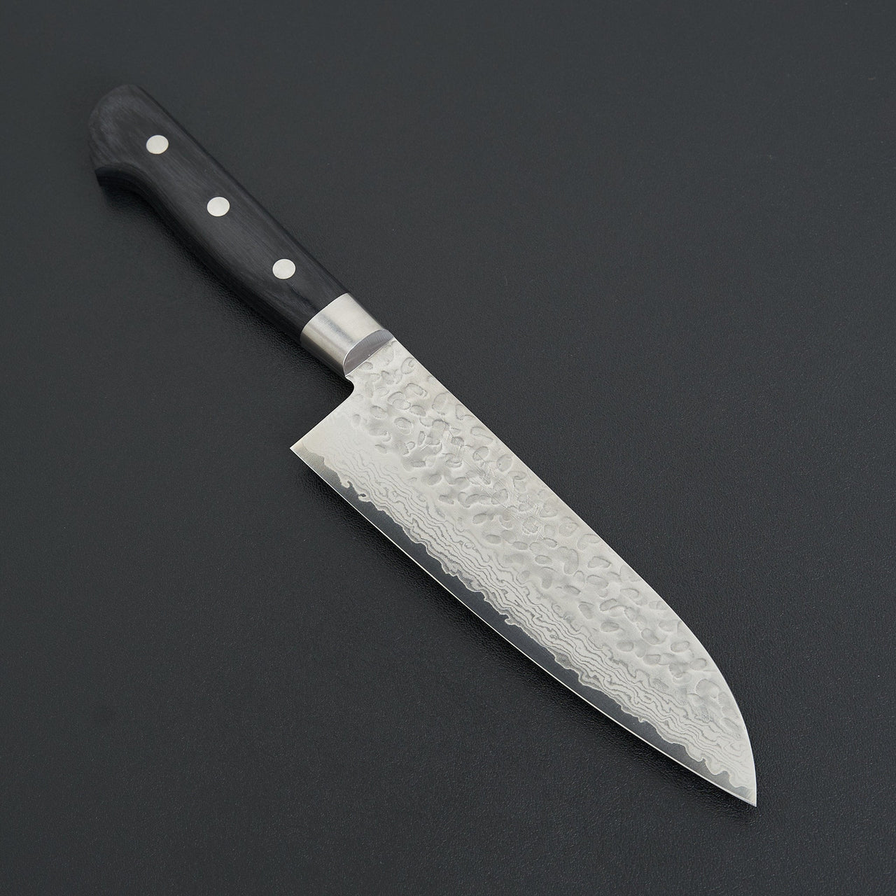 Hitohira Imojiya ST Tsuchime Damascus Santoku Pakka Handle (Yo)-Hitohira-Carbon Knife Co