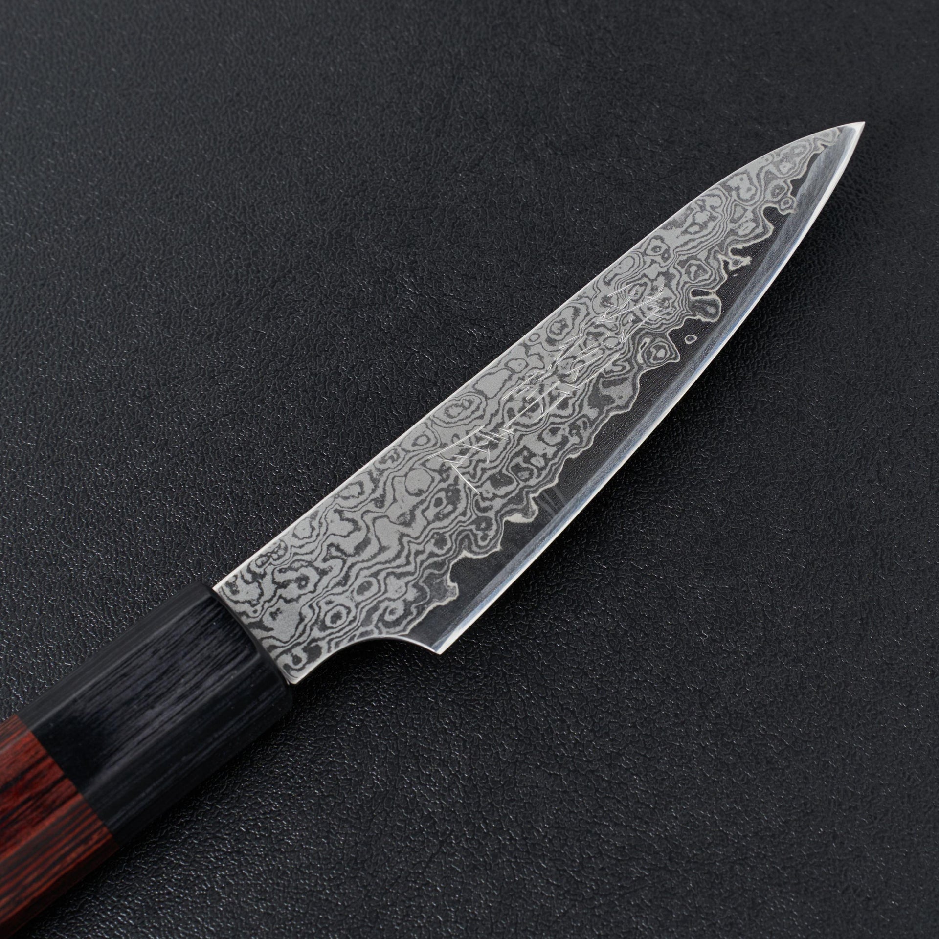 Hitohira Imojiya TH Damascus Paring 105mm Pakka Handle-Knife-Hitohira-Carbon Knife Co