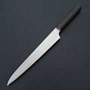 Hitohira Imojiya TH Stainless Bread Knife 240mm Ebony Handle (Wa)-Knife-Hitohira-Carbon Knife Co