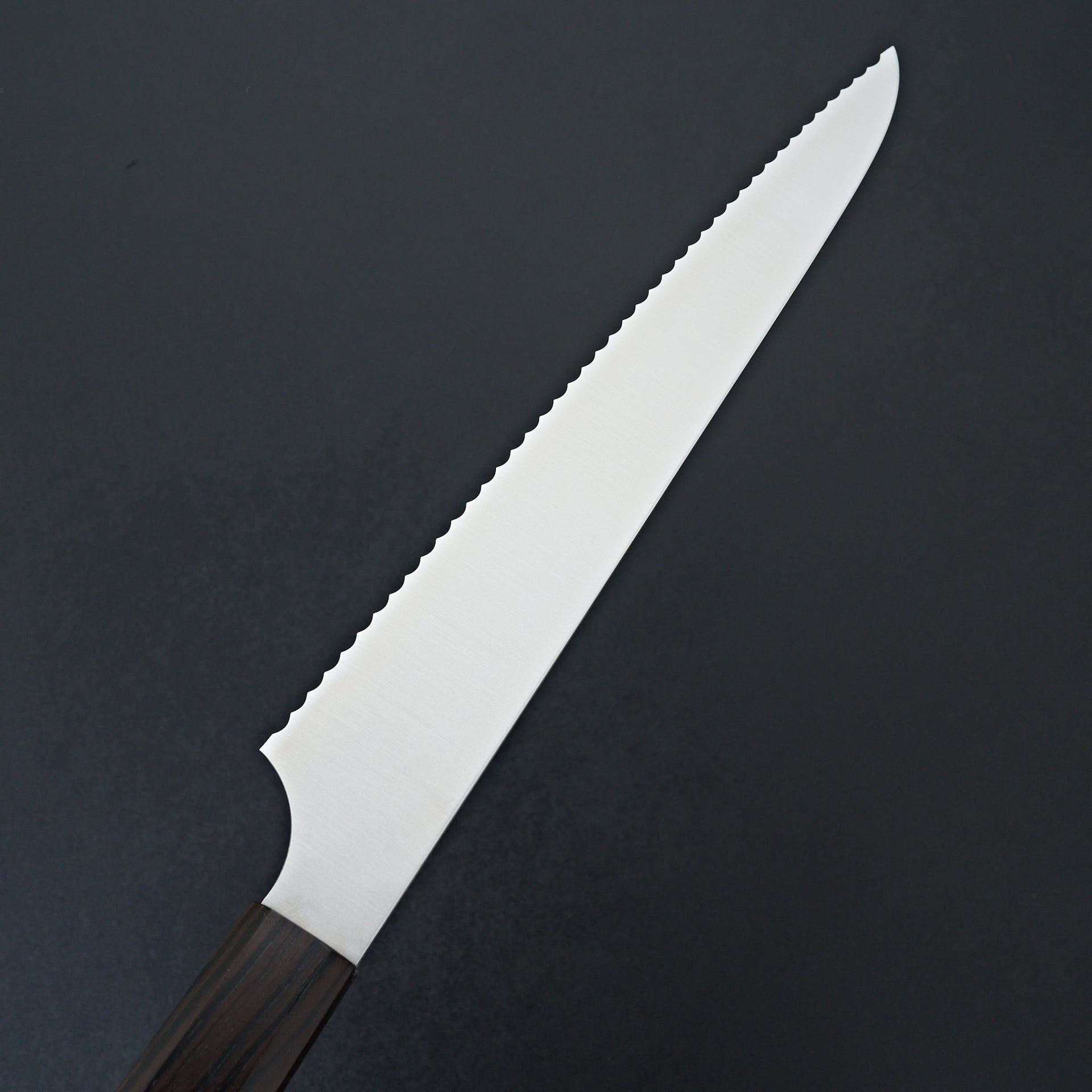 Hitohira Imojiya TH Stainless Bread Knife 240mm Ebony Handle (Wa)-Knife-Hitohira-Carbon Knife Co