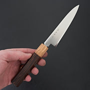 Hitohira KH Stainless Petty 120mm Wenge Handle (Oak Ferrule)-Knife-Hitohira-Carbon Knife Co