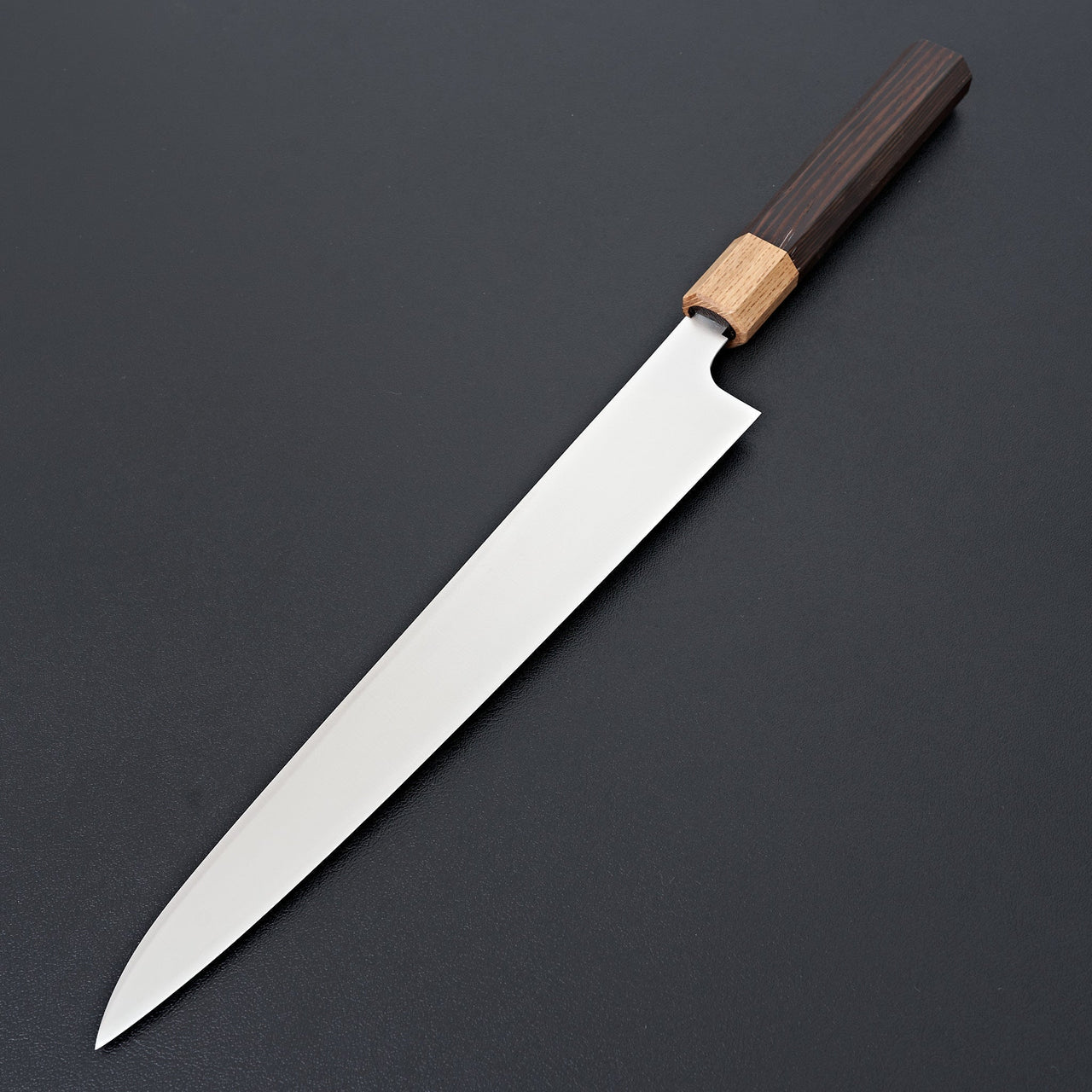 Hitohira KH Stainless Sujihiki 240mm Wenge Handle (Oak Ferrule)-Knife-Hitohira-Carbon Knife Co