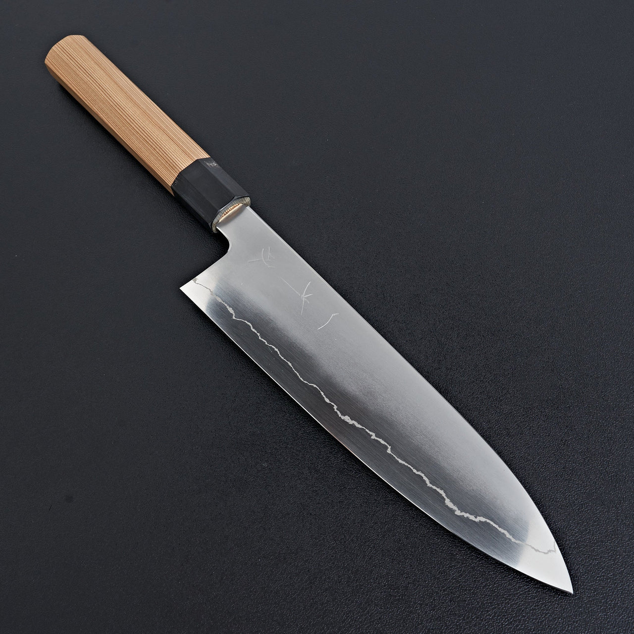Hitohira Kikuchiyo Izo Silver #3 Gyuto 210mm Yakusugi Cedar Handle-Knife-Hitohira-Carbon Knife Co