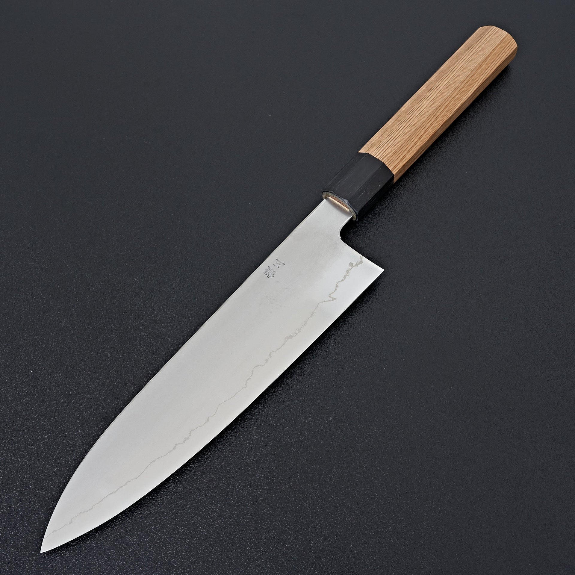 Hitohira Kikuchiyo Izo Silver #3 Gyuto 210mm Yakusugi Cedar Handle-Knife-Hitohira-Carbon Knife Co