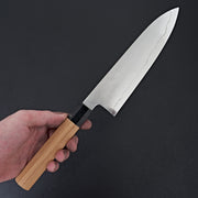 Hitohira Kikuchiyo Izo Silver #3 Gyuto 210mm Yakusugi Cedar Handle-Knife-Hitohira-Carbon Knife Co