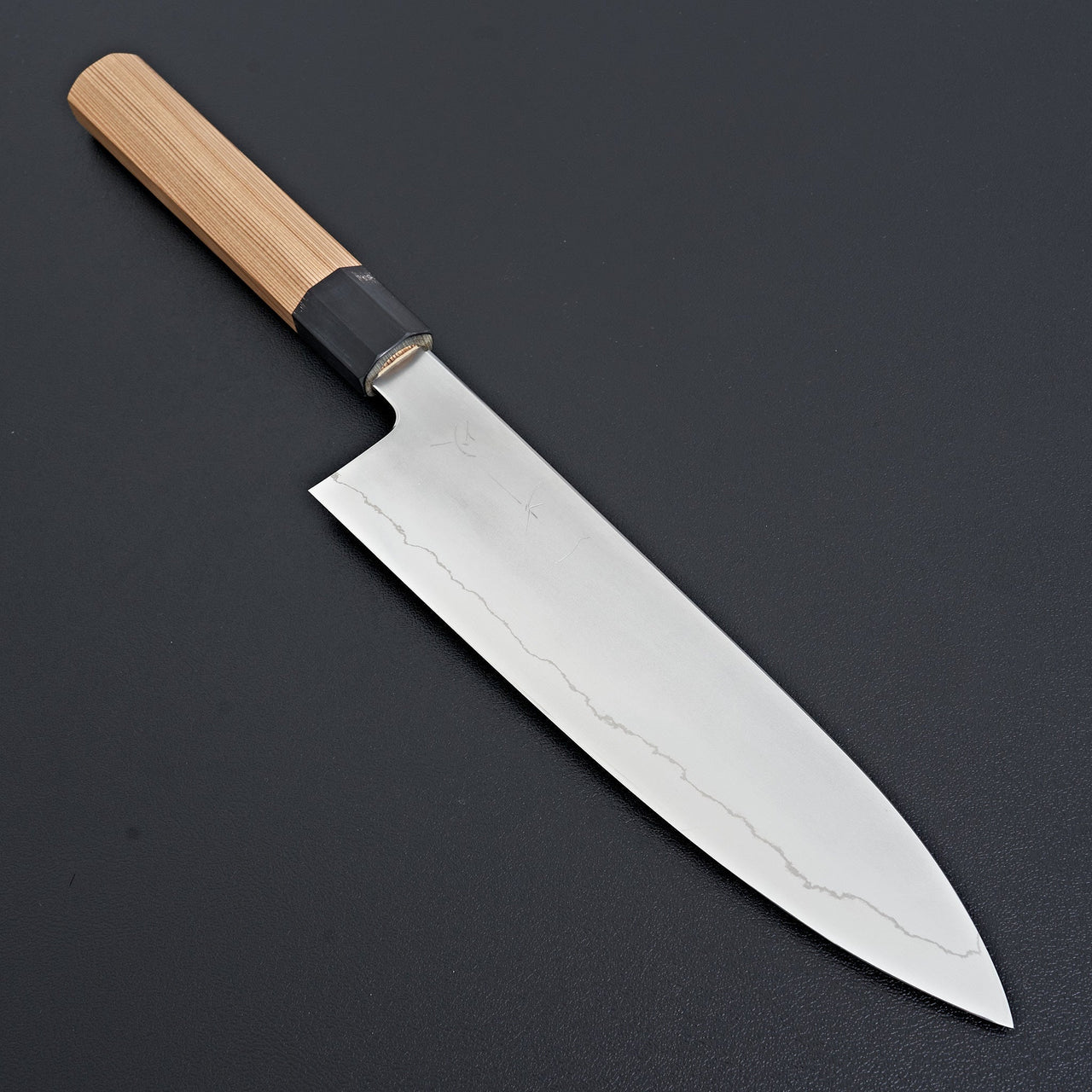 Hitohira Kikuchiyo Izo Silver #3 Gyuto 210mm Yakusugi Cedar Handle-Knife-Hitohira-Carbon Knife Co