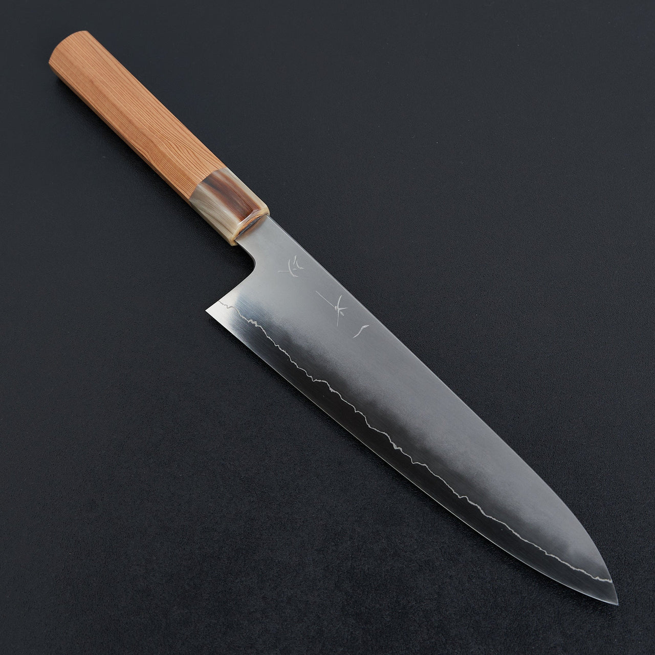 Hitohira Kikuchiyo Izo Silver #3 Gyuto 240mm Yakusugi Cedar Handle-Knife-Hitohira-Carbon Knife Co