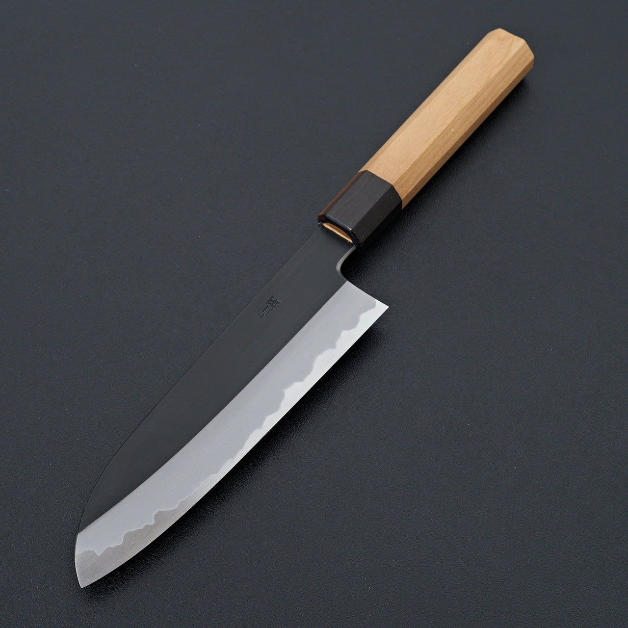 Hitohira Kikuchiyo Kyuzo Blue #2 Kurouchi Santoku 180mm Cherry Wood Handle-Knife-Hitohira-Carbon Knife Co