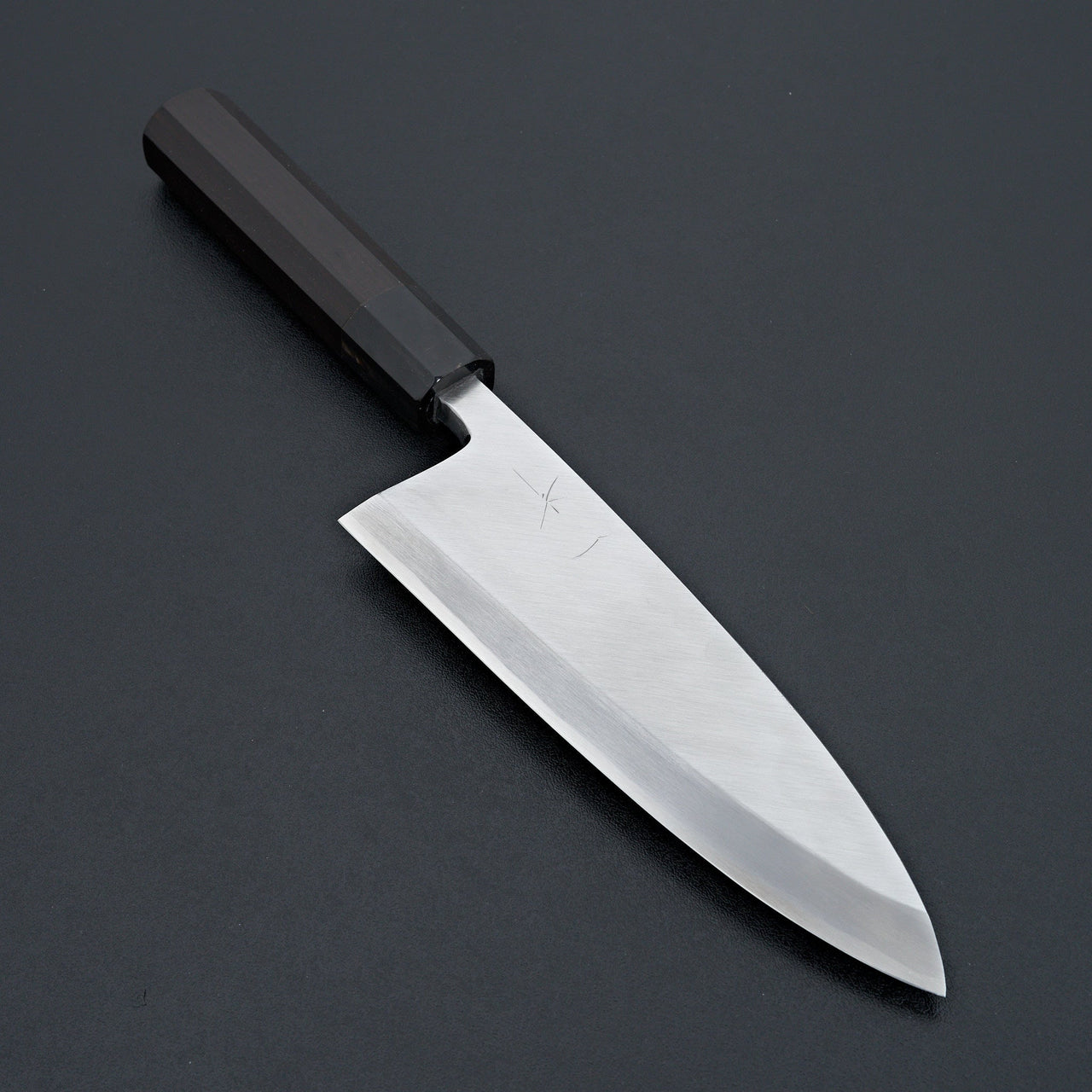 Hitohira Kikuchiyo Manzo Blue #2 Deba 180mm Ebony Handle (Saya)-Knife-Hitohira-Carbon Knife Co