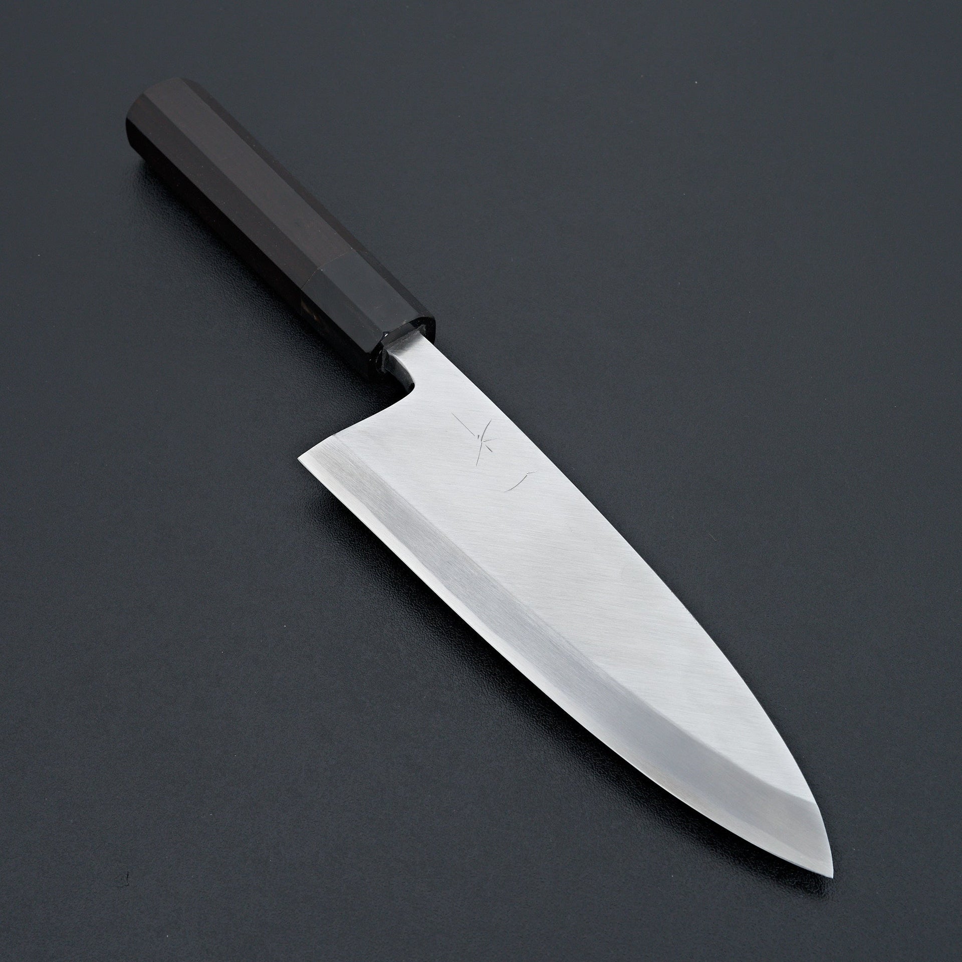 Hitohira Kikuchiyo Manzo Blue #2 Deba 180mm Ebony Handle (Saya)-Knife-Hitohira-Carbon Knife Co