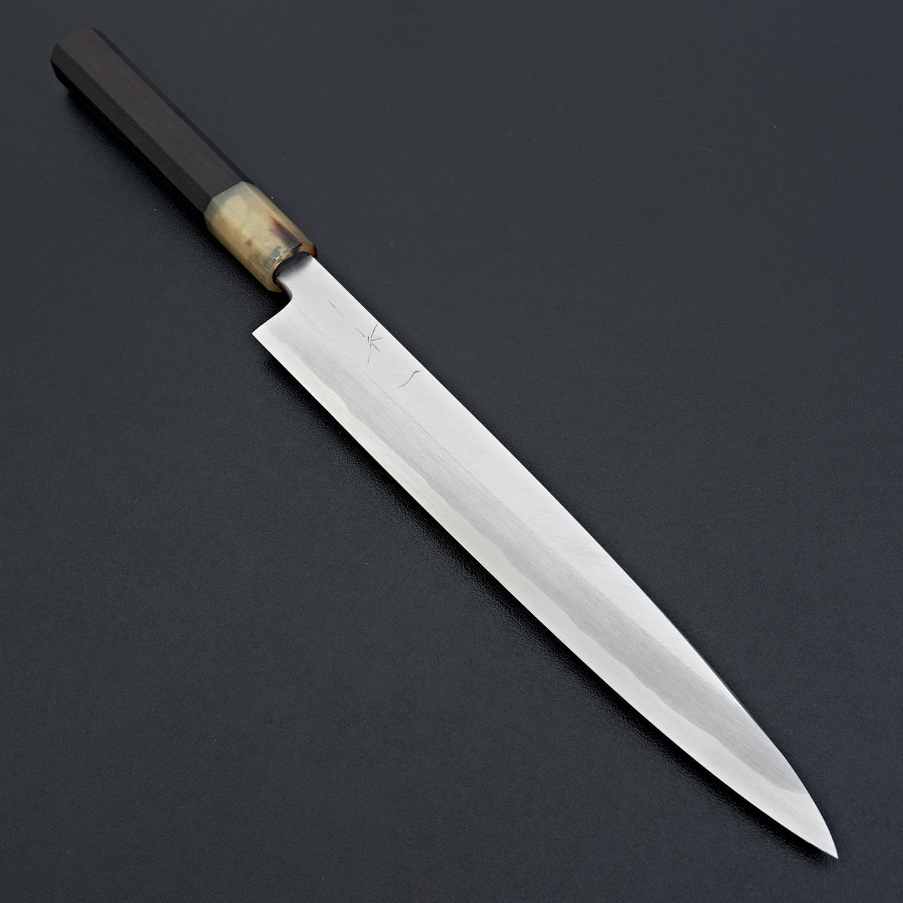 Hitohira Kikuchiyo Manzo Blue #2 Yanagiba 210mm Ebony Handle (Saya)-Knife-Hitohira-Carbon Knife Co
