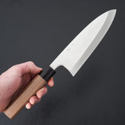 Hitohira Kikuchiyo Manzo White #3 Deba 180mm Walnut Handle (Saya)-Hitohira-Carbon Knife Co