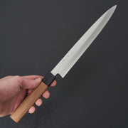 Hitohira Kikuchiyo Manzo White #3 Yanagiba 240mm Walnut Handle-Knife-Hitohira-Carbon Knife Co
