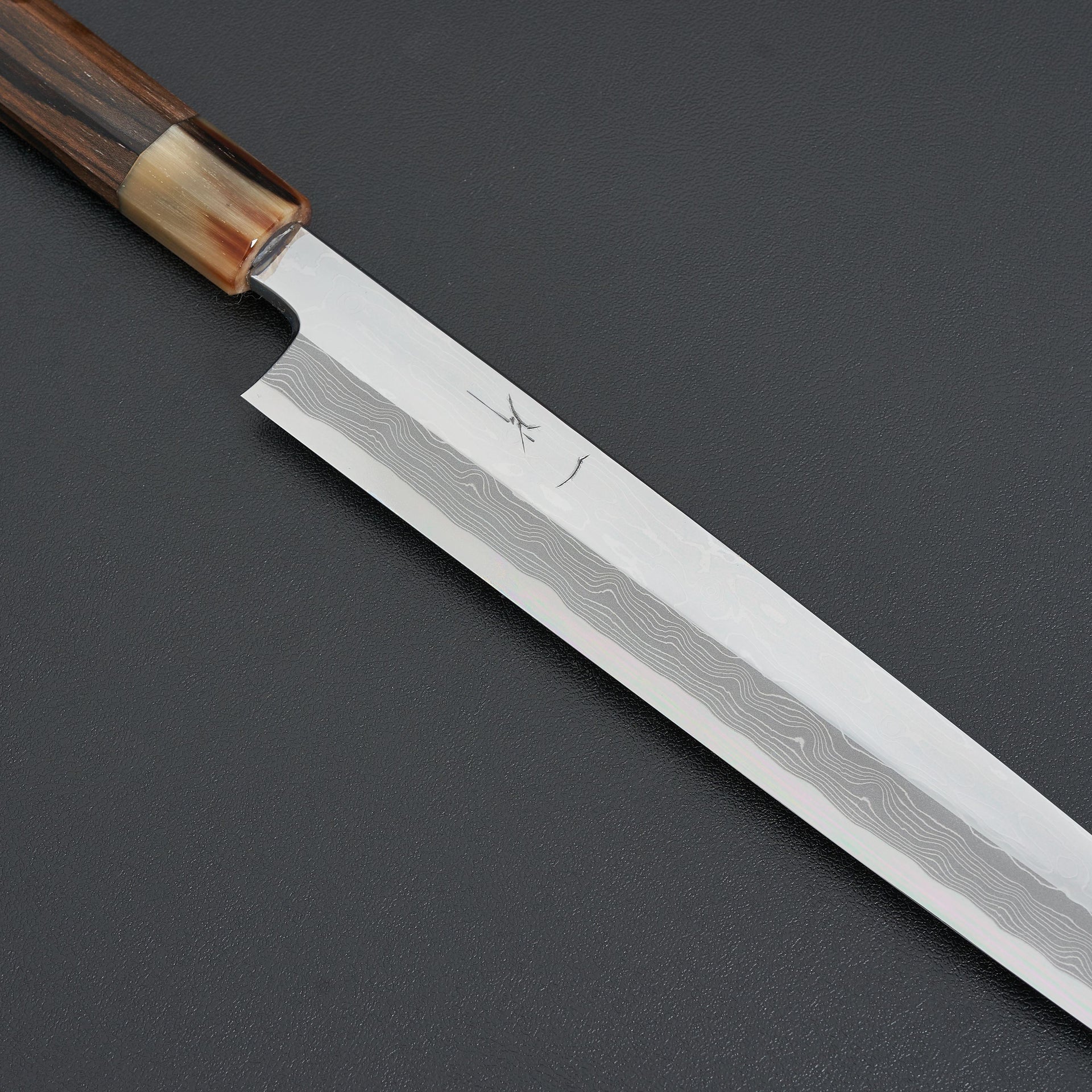 Hitohira Kikuchiyo Mosuke Enmon White #1 Yanagiba 300mm Ziricote Handle-Knife-Hitohira-Carbon Knife Co