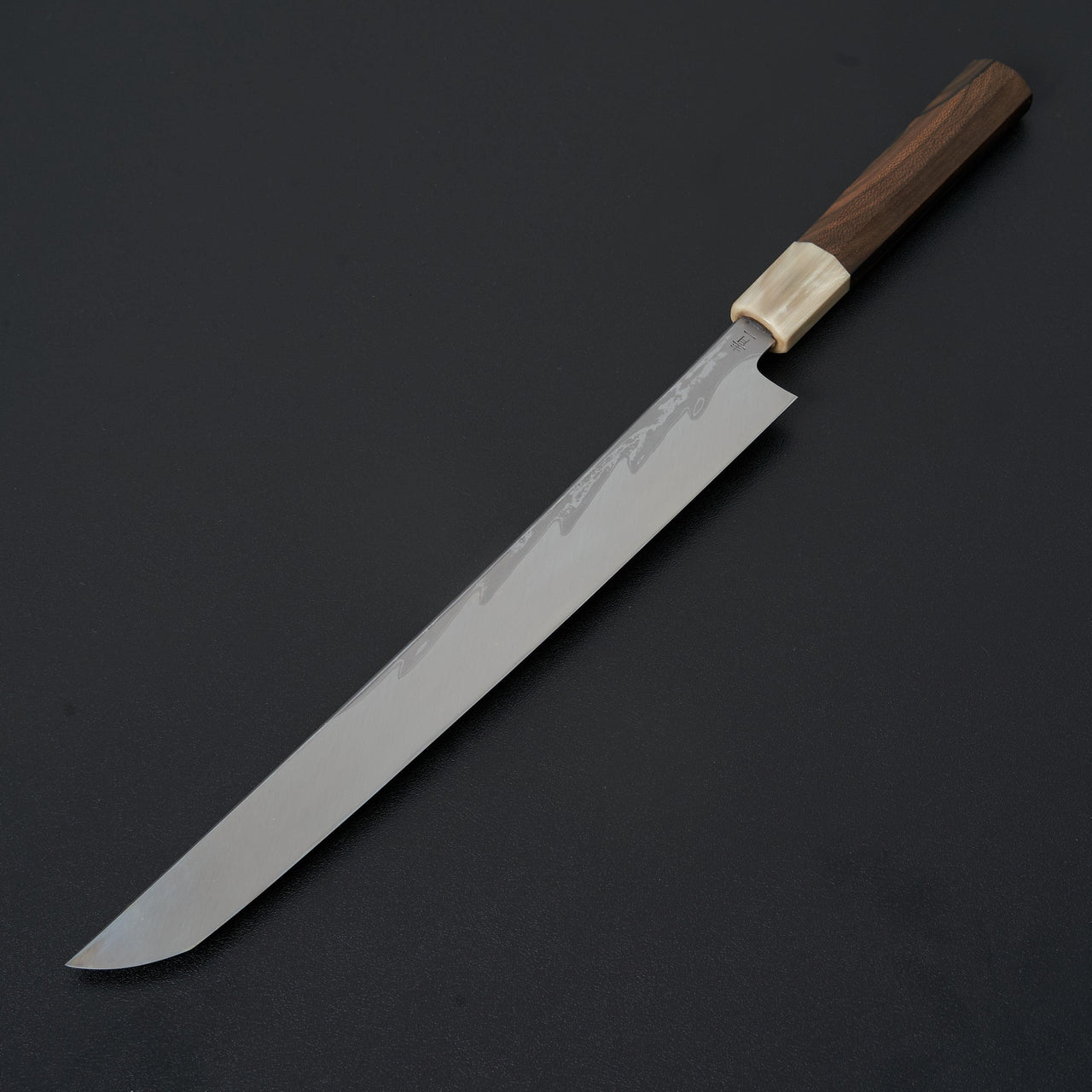 Hitohira Kikuchiyo Mosuke Kikko Blue #1 Yanagi Sakimaru 300mm Ziricote Handle (Saya)-Knife-Hitohira-Carbon Knife Co
