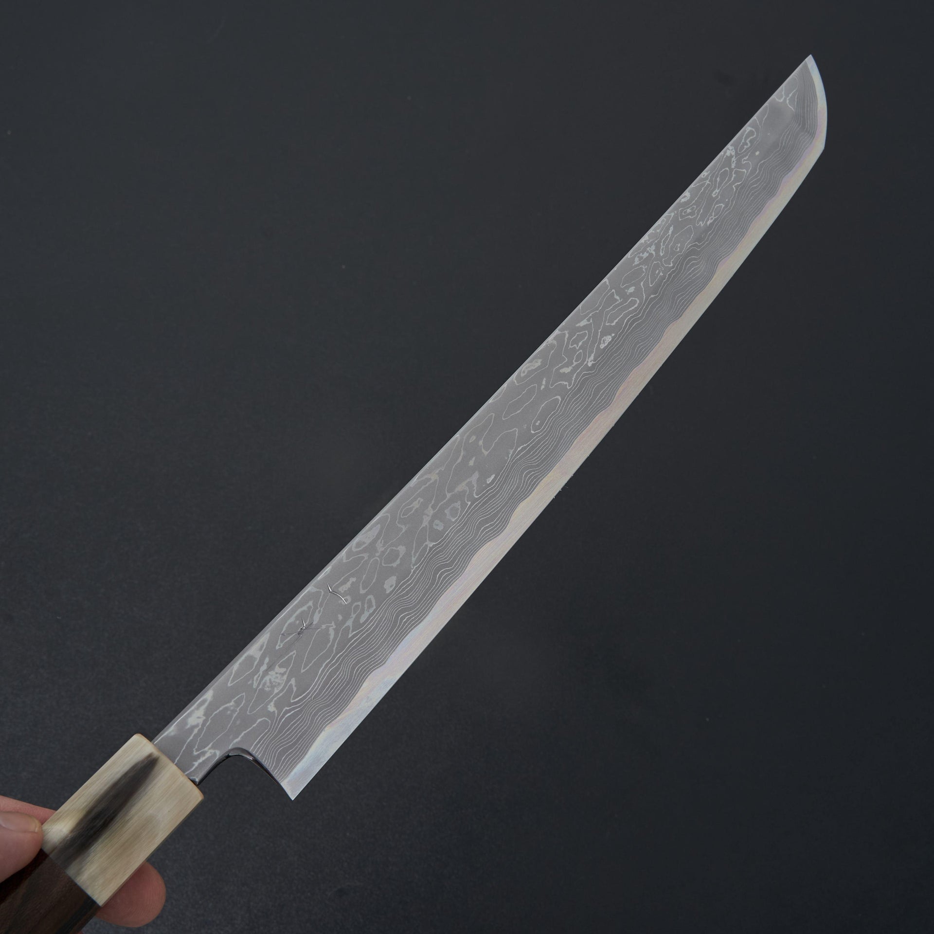 Hitohira Kikuchiyo Mosuke Kikko Blue #1 Yanagi Sakimaru 300mm Ziricote Handle (Saya)-Knife-Hitohira-Carbon Knife Co