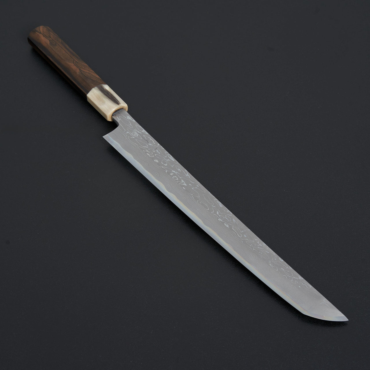 Hitohira Kikuchiyo Mosuke Kikko Blue #1 Yanagi Sakimaru 300mm Ziricote Handle (Saya)-Knife-Hitohira-Carbon Knife Co