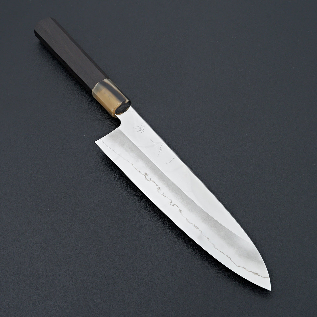 Hitohira Kikuchiyo Rou Silver #3 Mirror Polished Gyuto 210mm Ebony Handle-Knife-Hitohira-Carbon Knife Co