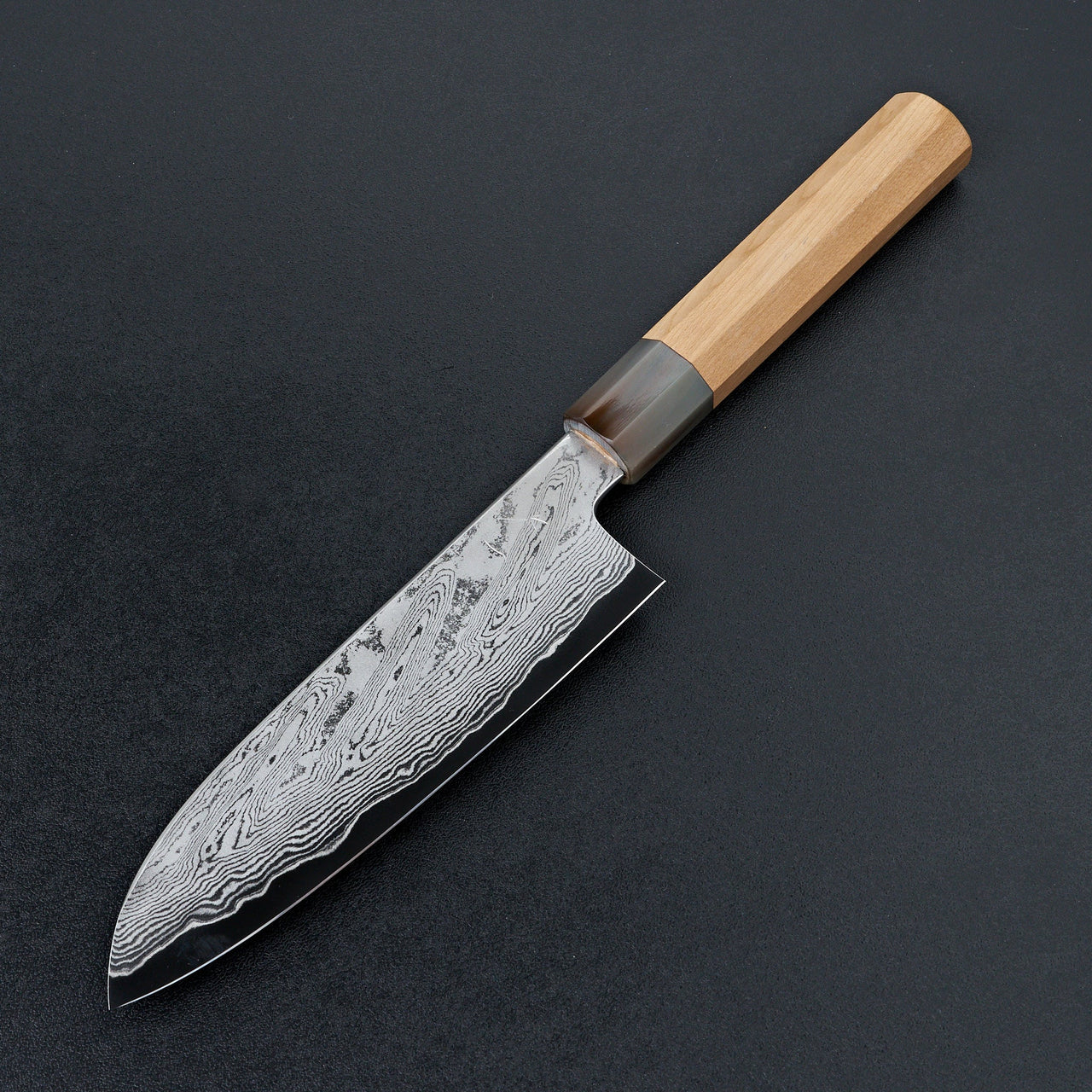 Hitohira Kikuchiyo Rou VG10 Sakura Damascus Santoku Sakura Handle-Knife-Hitohira-Carbon Knife Co
