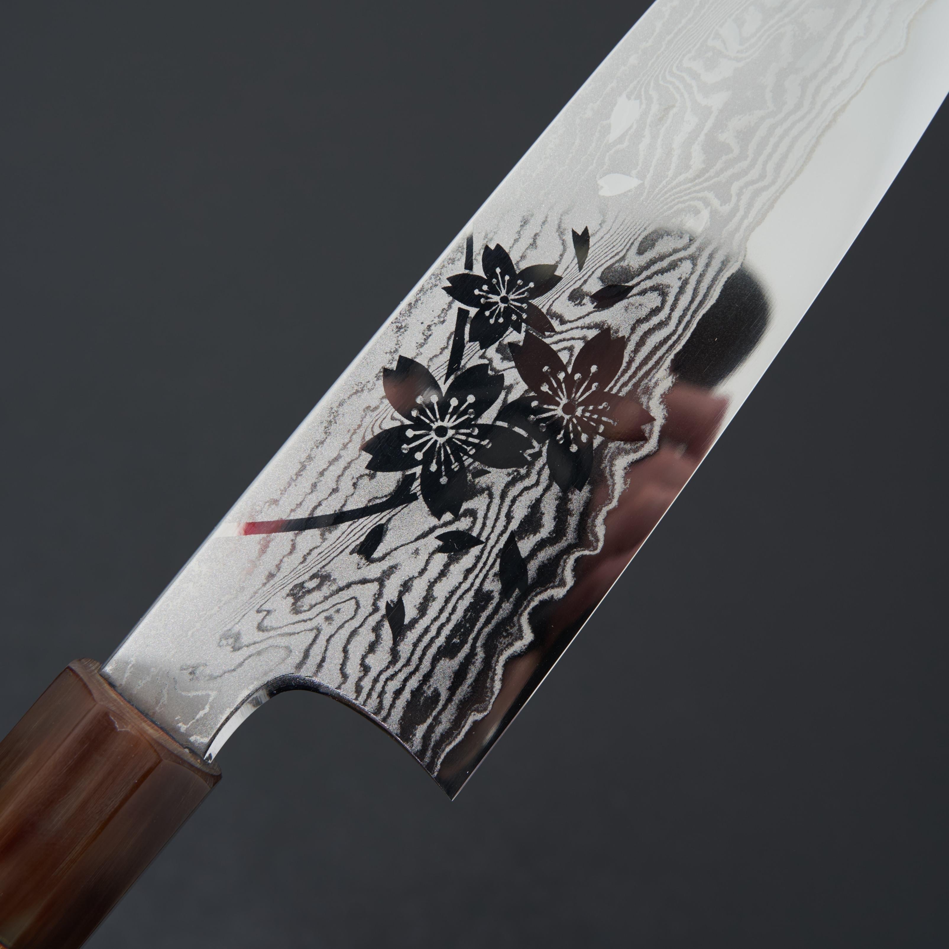 貴重❗️✨グラビトンセラミック ✨SAKURA✨ Hitohira Sakura Damascus Santoku Sakura Handle