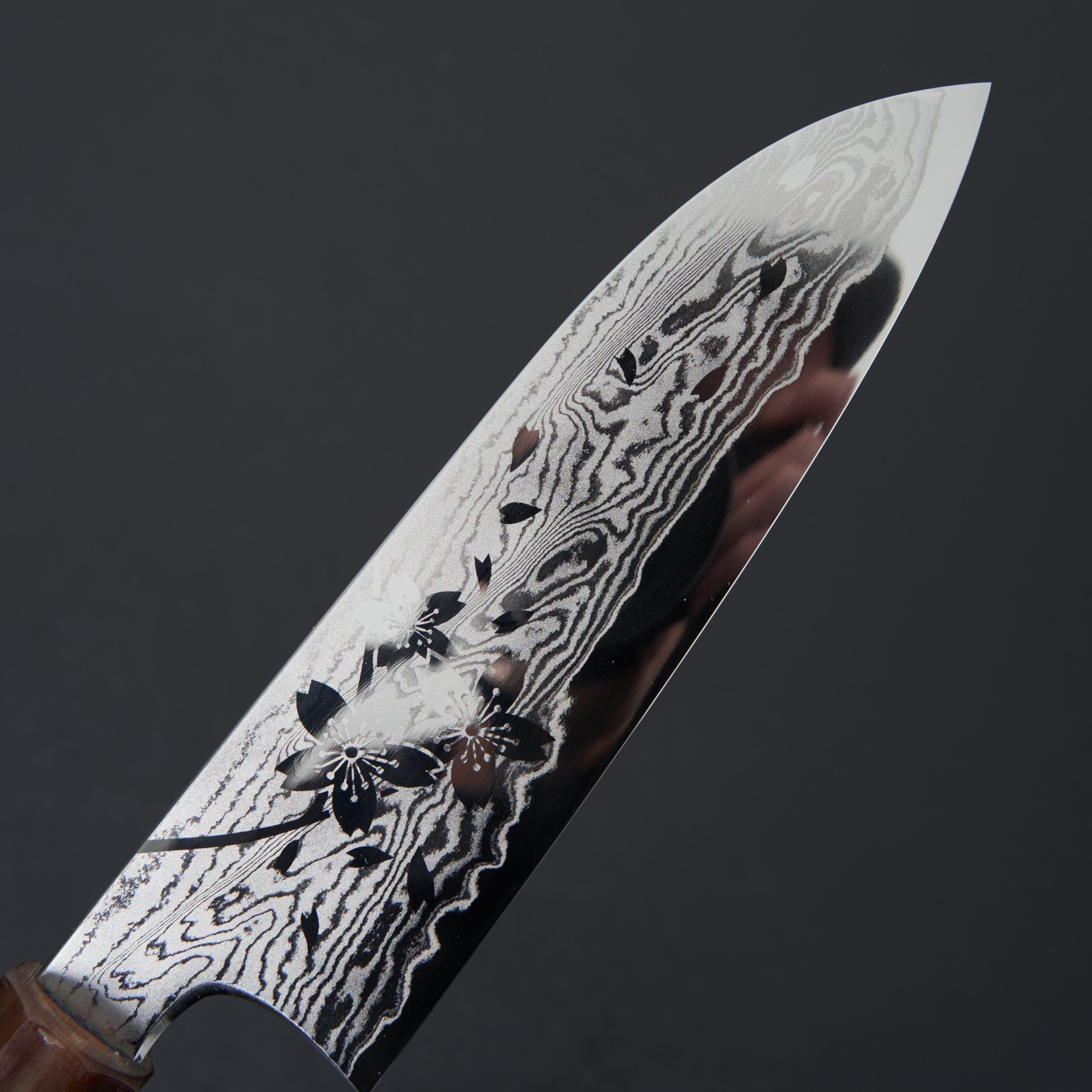 Hitohira Sakura Damascus Santoku Sakura Handle