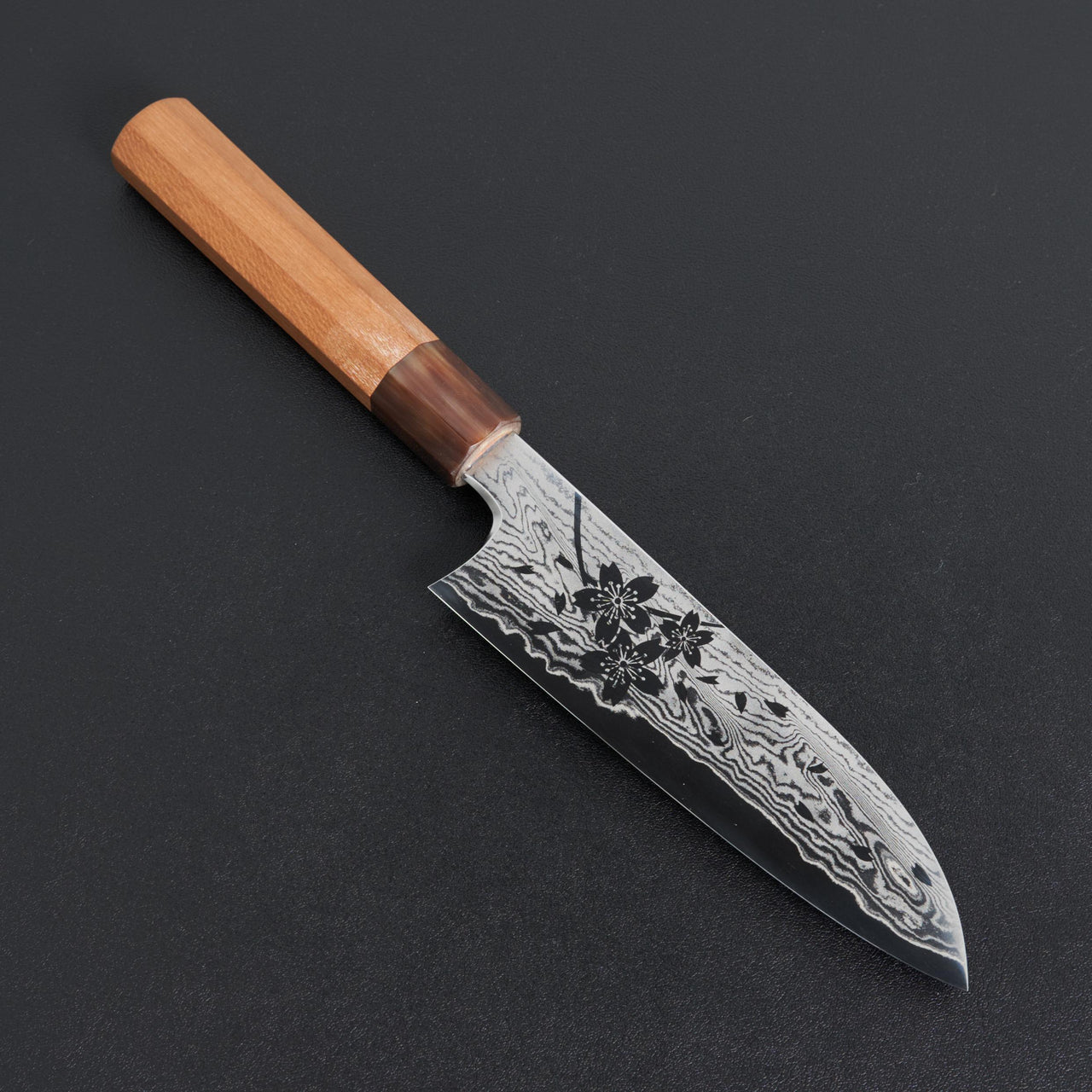 Hitohira Sakura Damascus Santoku Sakura Handle-Knife-Hitohira-Carbon Knife Co