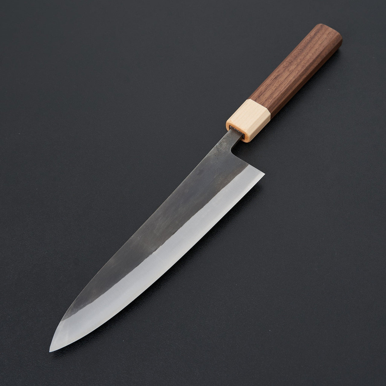 Hitohira TD Blue #2 Stainless Clad Kurouchi Gyuto 210mm Walnut Handle-Hitohira-Carbon Knife Co