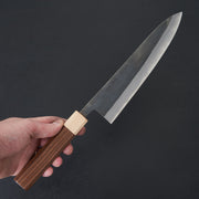 Hitohira TD Blue #2 Stainless Clad Kurouchi Gyuto 210mm Walnut Handle-Hitohira-Carbon Knife Co