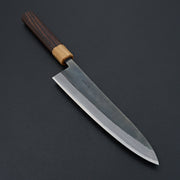 Hitohira TD Blue #2 Stainless Clad Kurouchi Gyuto 210mm Wenge Handle-Knife-Hitohira-Carbon Knife Co