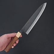 Hitohira TD Blue #2 Stainless Clad Kurouchi Gyuto 240mm Walnut Handle-Knife-Hitohira-Carbon Knife Co