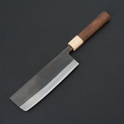 Hitohira TD Blue #2 Stainless Clad Kurouchi Nakiri 165mm Walnut Handle-Knife-Hitohira-Carbon Knife Co
