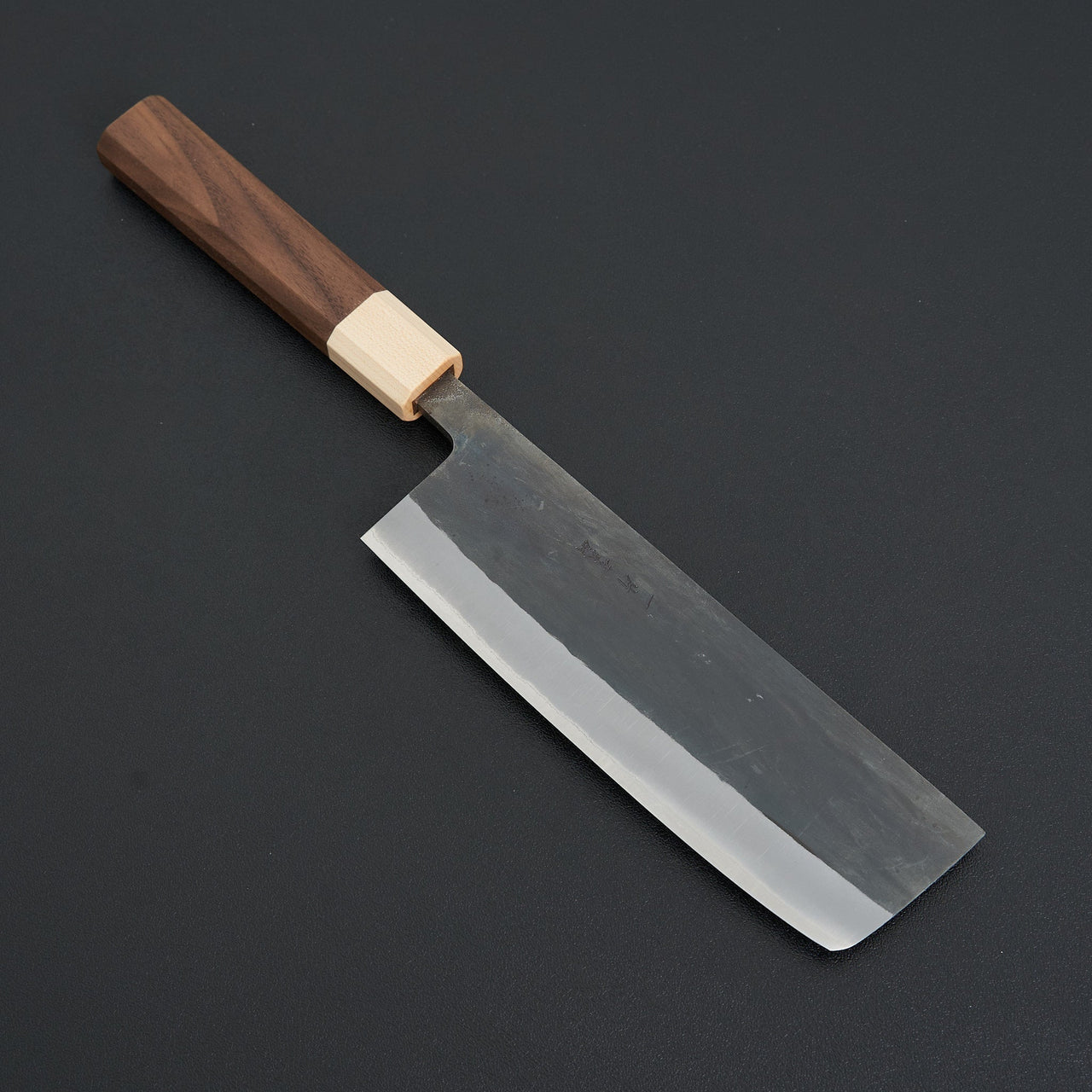 Hitohira TD Blue #2 Stainless Clad Kurouchi Nakiri 165mm Walnut Handle-Knife-Hitohira-Carbon Knife Co