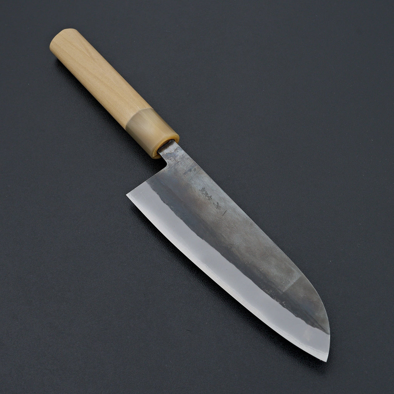 Hitohira TD Blue #2 Stainless Clad Kurouchi Santoku 165mm Ho Wood Handle (D-Shape)-Knife-Hitohira-Carbon Knife Co