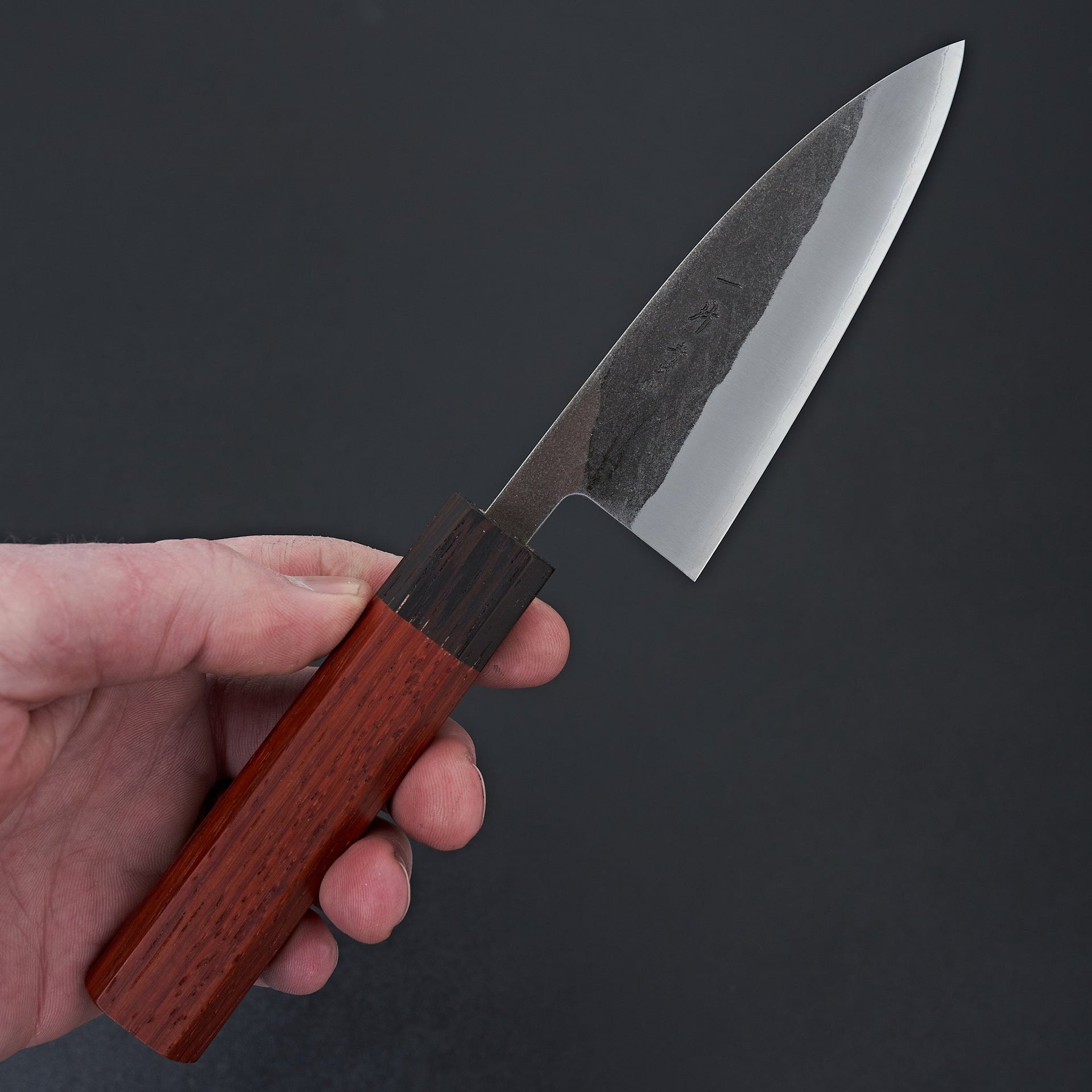 Hitohira TD Blue #2 Stainless Clad Kurouchi Utility 105mm Padauk Handle-Knife-Hitohira-Carbon Knife Co