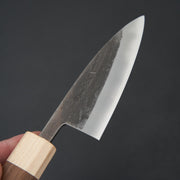 Hitohira TD Blue #2 Stainless Clad Kurouchi Utility 105mm Walnut Handle-Knife-Hitohira-Carbon Knife Co