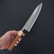 Hitohira TD Blue #2 Stainless Clad Migaki Gyuto 210mm Walnut Handle-Knife-Hitohira-Carbon Knife Co