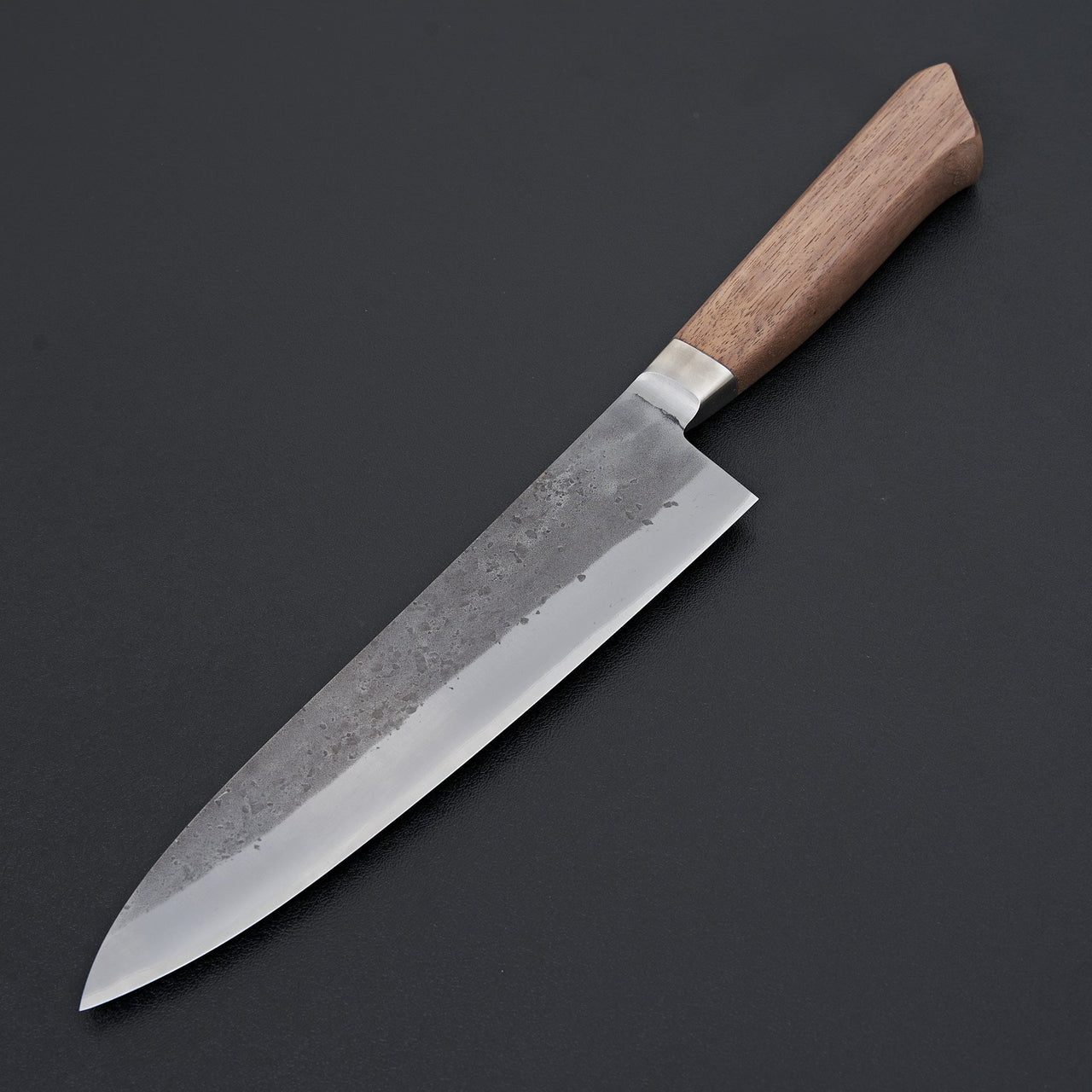 Hitohira TD Blue #2 Stainless Clad Nashiji Yo Gyuto 210mm Walnut Handle-Knife-Hitohira-Carbon Knife Co