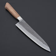 Hitohira TD Blue #2 Stainless Clad Nashiji Yo Gyuto 210mm Walnut Handle-Knife-Hitohira-Carbon Knife Co